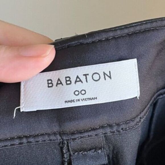 Babaton Women's Command Mid-Rise Vegan Leather Pants in Black Size US 00 EUC - Picture 4 of 5